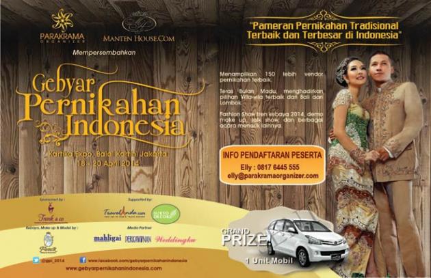 Gebyar Pernikahan Indonesia 2014 – Pameran Pernikahan Tradisional